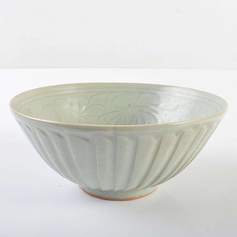 中国　龍泉窯　粉青釉　蓮弁文鉢　茶碗　V　R6280