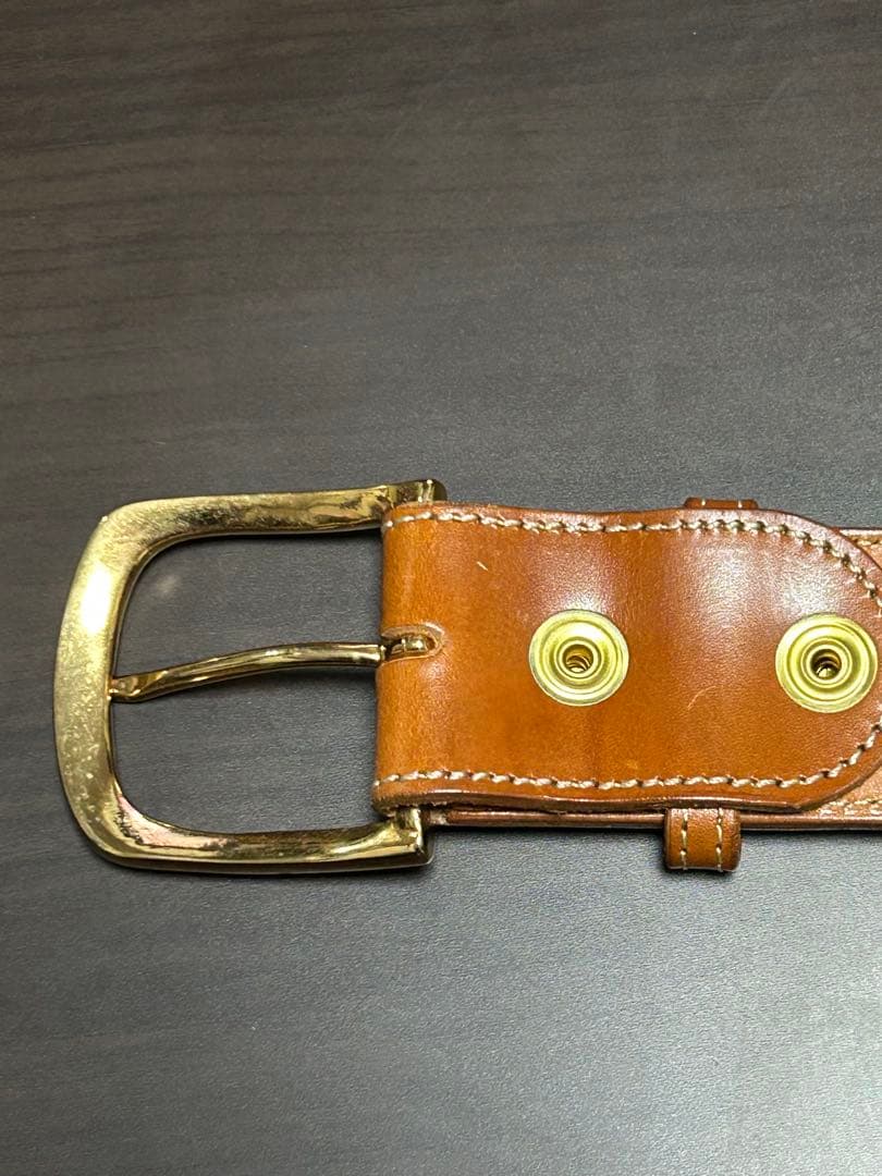 〈美品〉VOLK V-9 LEATHER BELT ブラウン