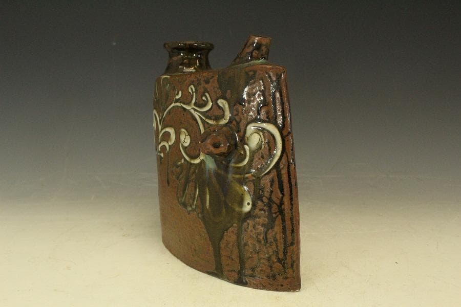 茂生窯 抱瓶（だちびん）沖縄 やちむん(メ1286)