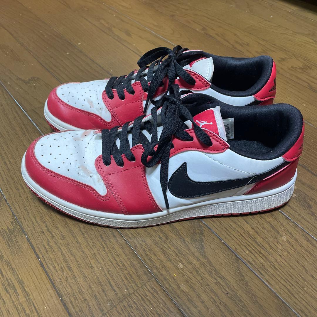 Nike Air Jordan 1 Low 赤/白/黒　ゴルフ