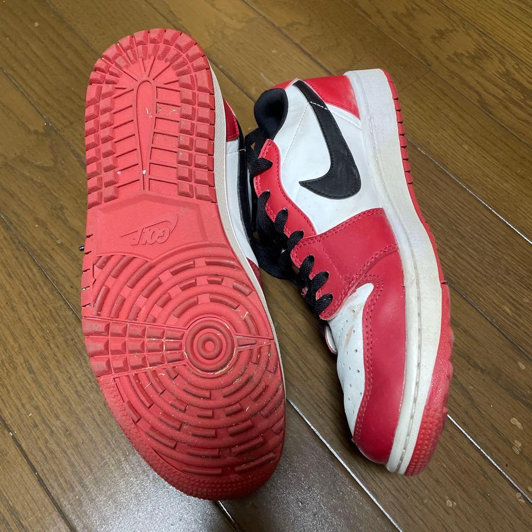 Nike Air Jordan 1 Low 赤/白/黒　ゴルフ