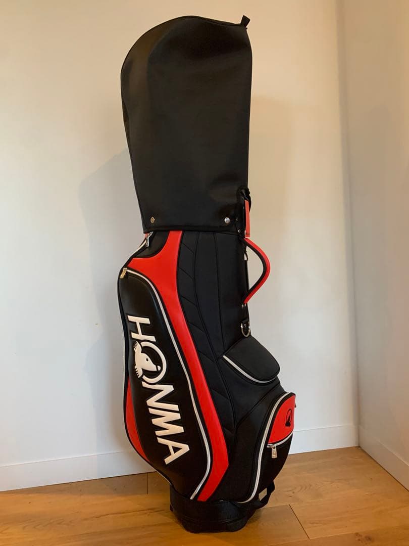 【新品未使用】HONMA GOLF 本間ゴルフ キャディバッグ 2025 黒×赤
