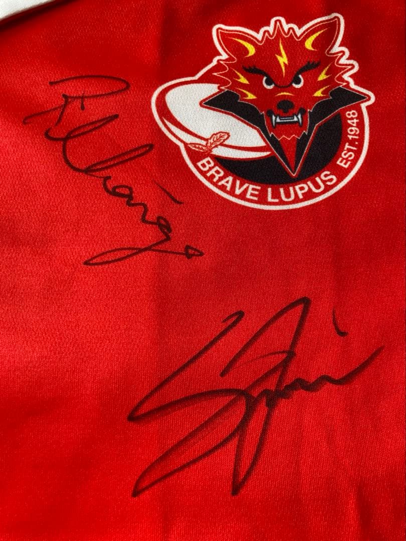 東芝ブレイブルーパス モウンガ・フリゼル・ディアンズ 直筆サイン入り　応援シャツ