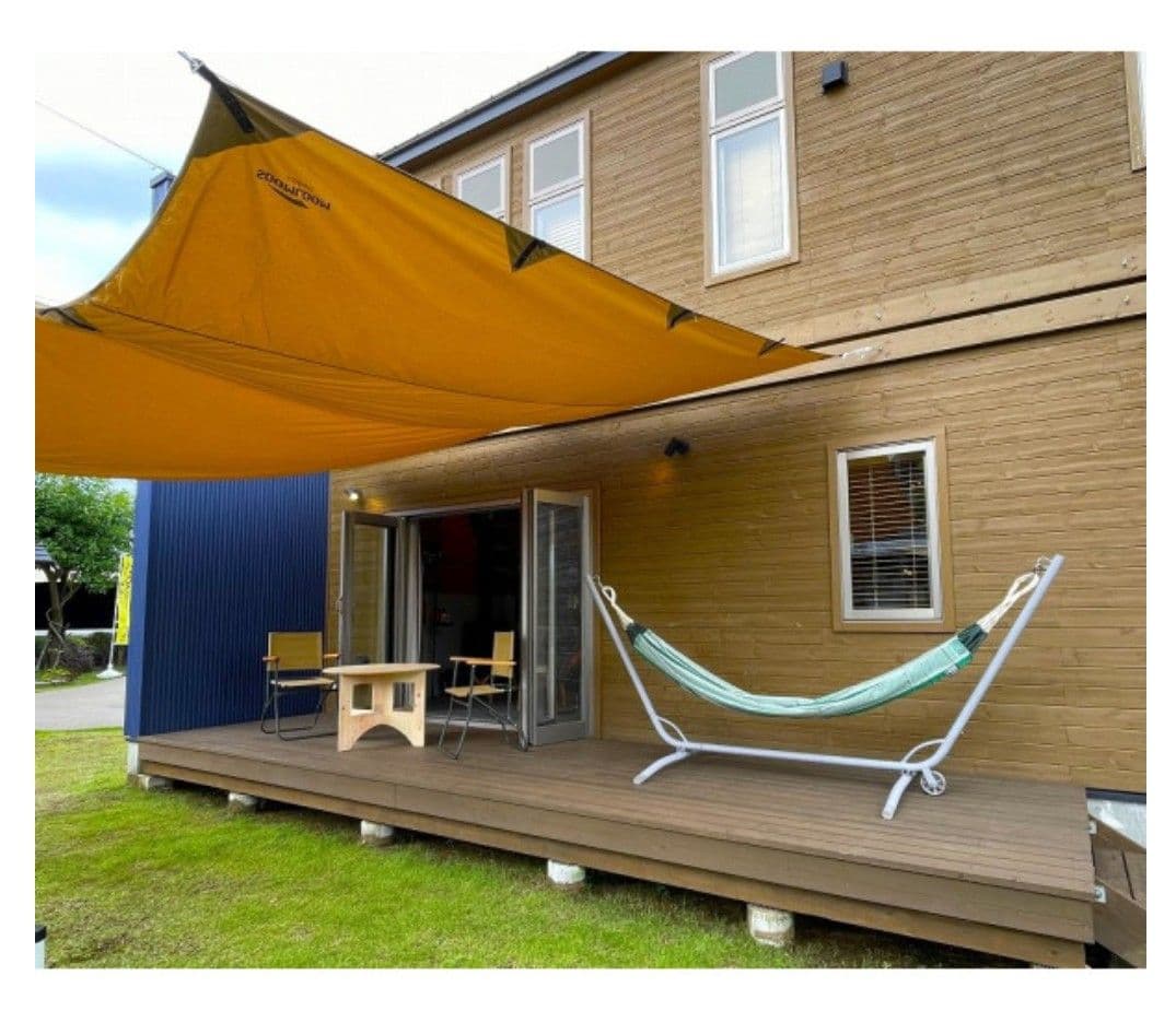 ダブルサイズハンモック(グリーン)＋スタンドセット