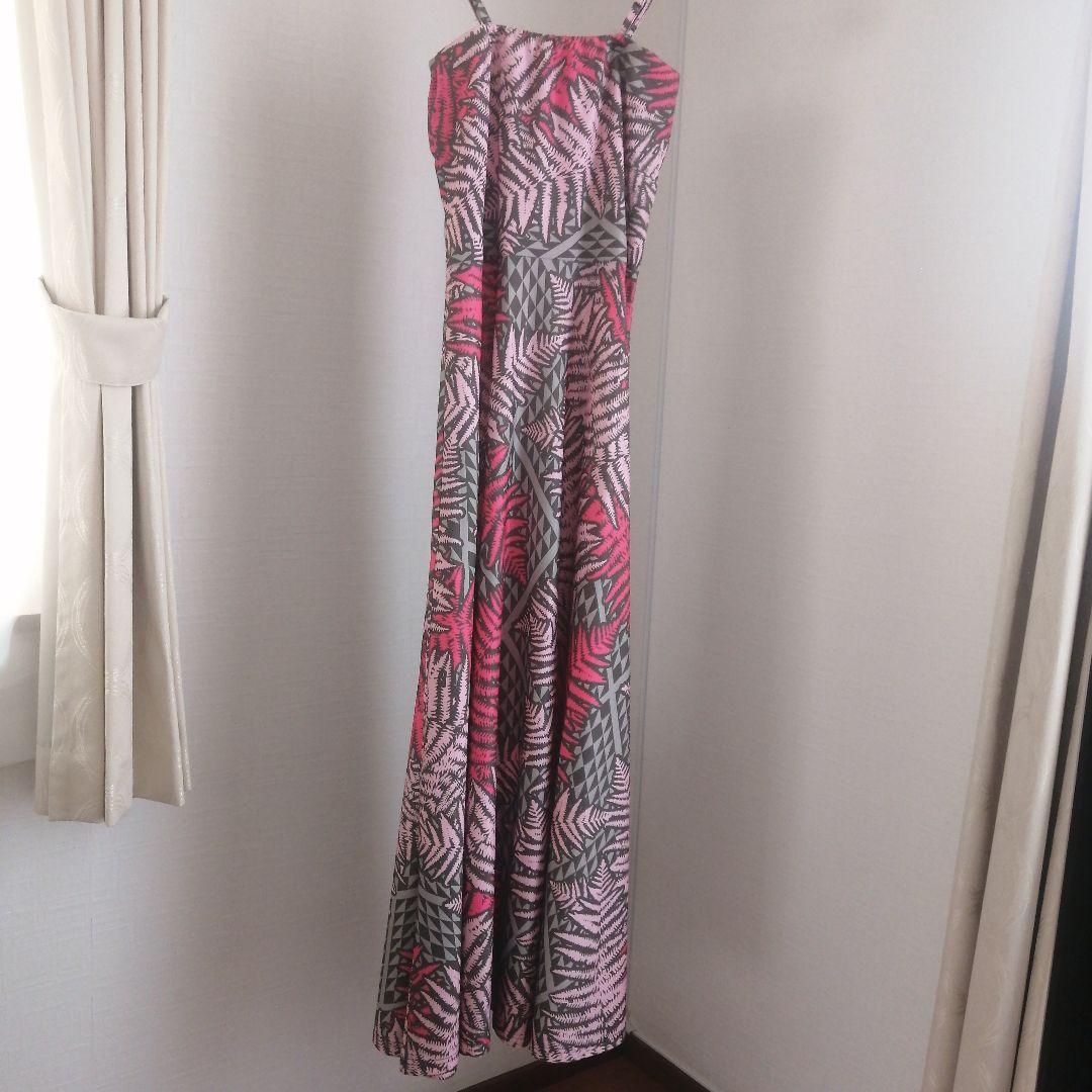 フラダンス用マキシドレス　葉柄