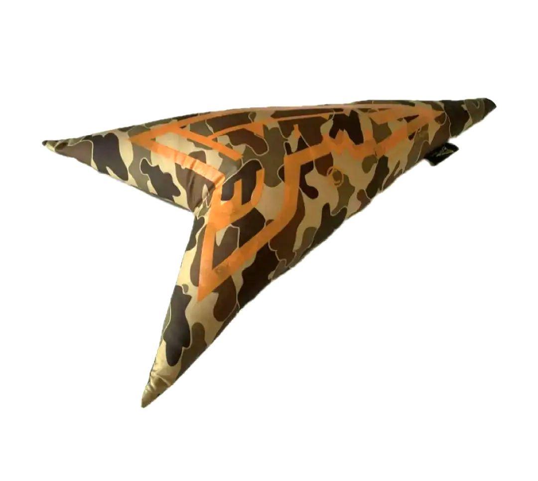 希少！20471120ひょーま君ロゴプリント迷彩柄 クッション