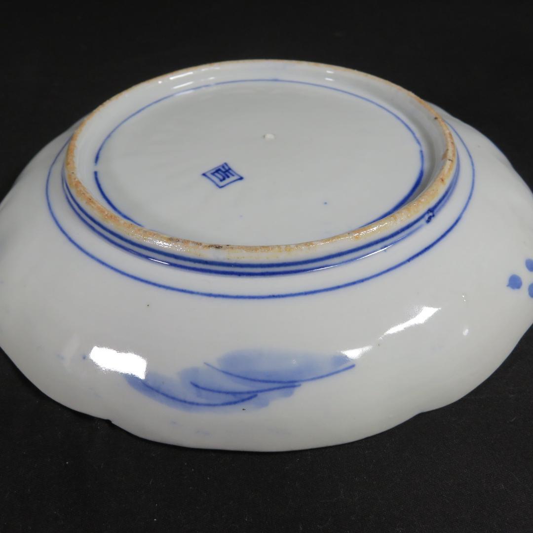 中皿 色絵 染付 山水 古伊万里 江戸 明治 骨董 5枚 まとめ