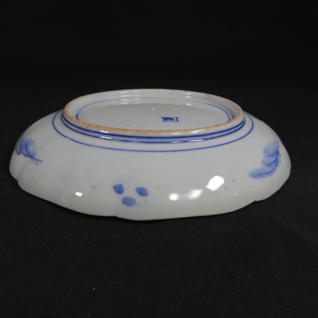 中皿 色絵 染付 山水 古伊万里 江戸 明治 骨董 5枚 まとめ