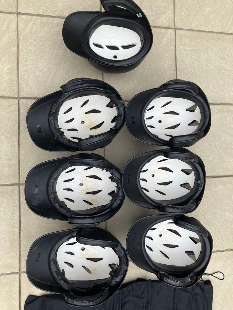 【7個セットで激安】ミズノ　軟式用ヘルメット　ケース付き　チーム1セット分