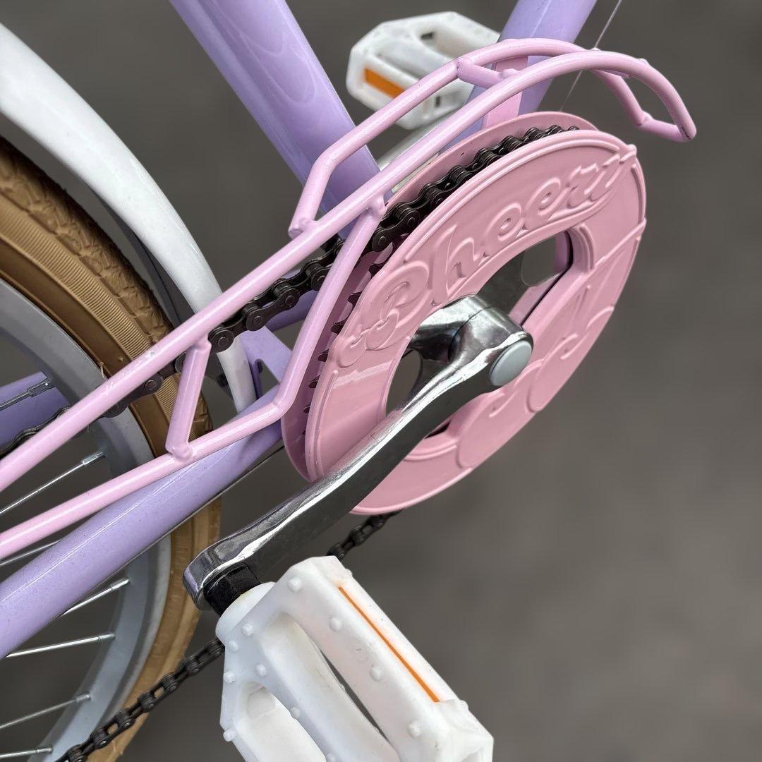 女の子用自転車 24インチ 紫色 アイデスチェアリー