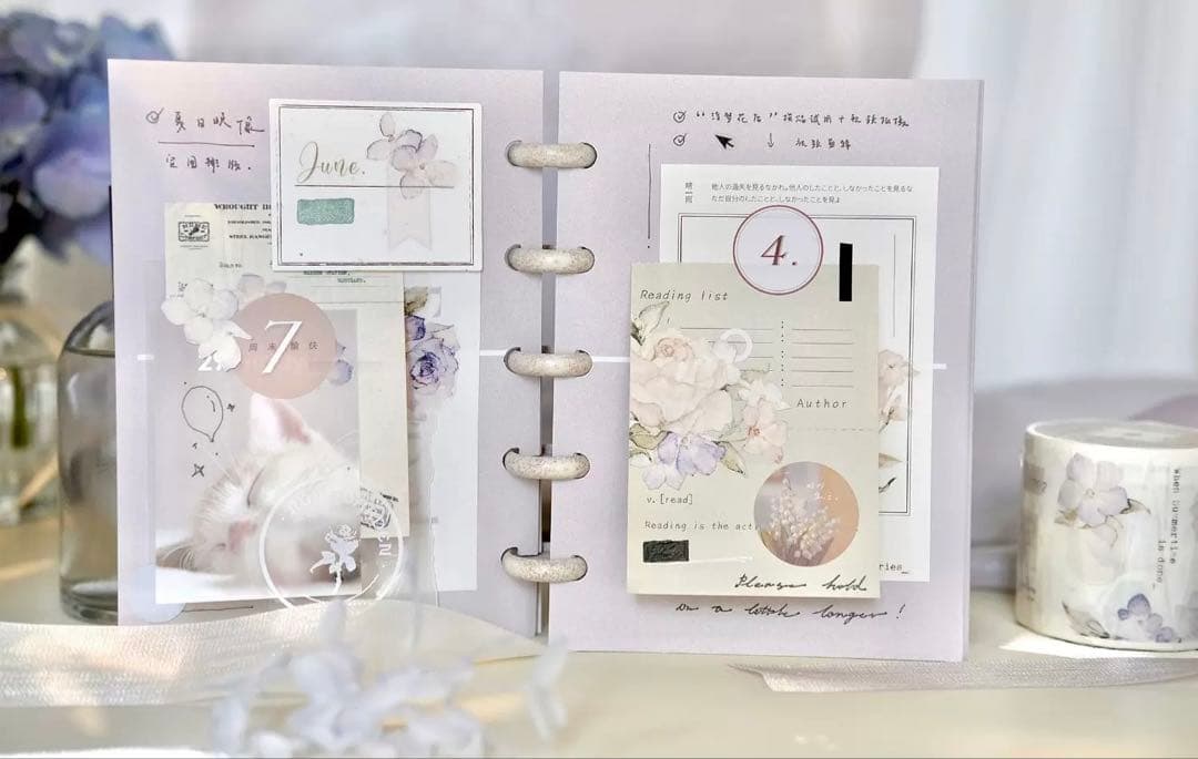 雀斑茶《春妩花间》海外マスキングテープ　マステ 【2226】