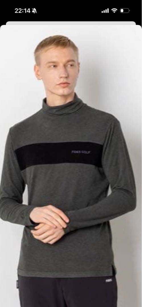 ◾️FIDES GOLF モックネック　サイズL グレー