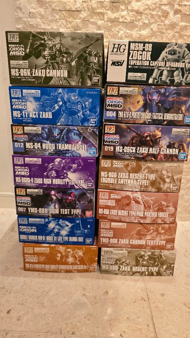 HG ORIGIN MSD MSV ジオン系 ガンプラ14種