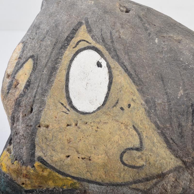 天然石　石絵　ゲゲゲの鬼太郎図　早銘　14点　M　8344A