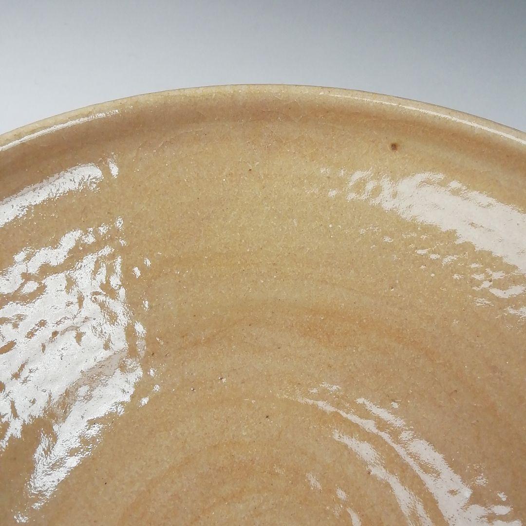 Ｔ４１２　茶碗　『赤織部　平茶碗』『加藤弥右衛門 造』　共箱　抹茶碗　茶道具