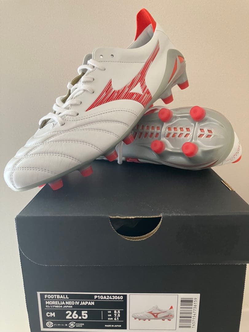 ミズノ サッカースパイク モレリアネオ4 Japan 26.5 チャージパック