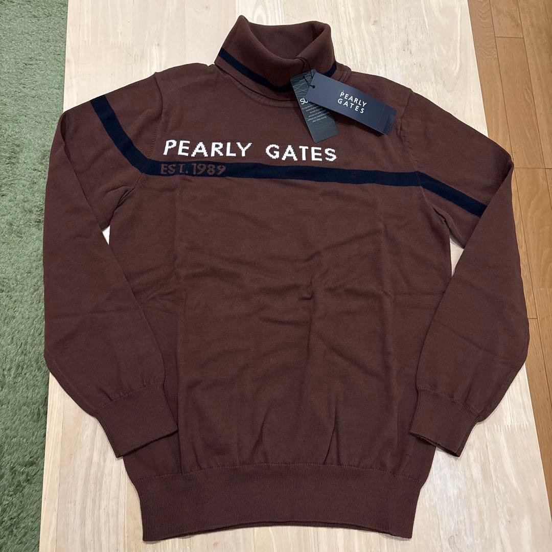 パーリーゲイツ☆新品 ソフトタッチハイネックニット プルオーバー レディースにも