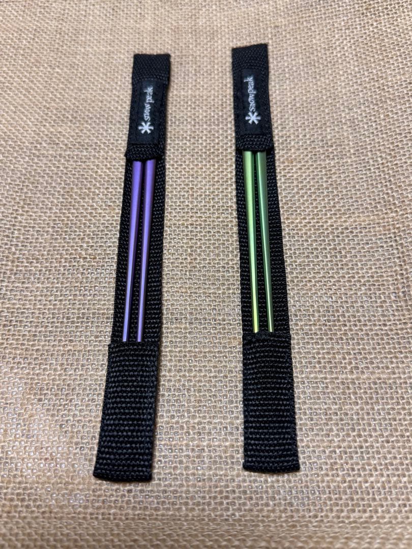 スノーピーク( peak) チタン先細箸　グリーンパープル