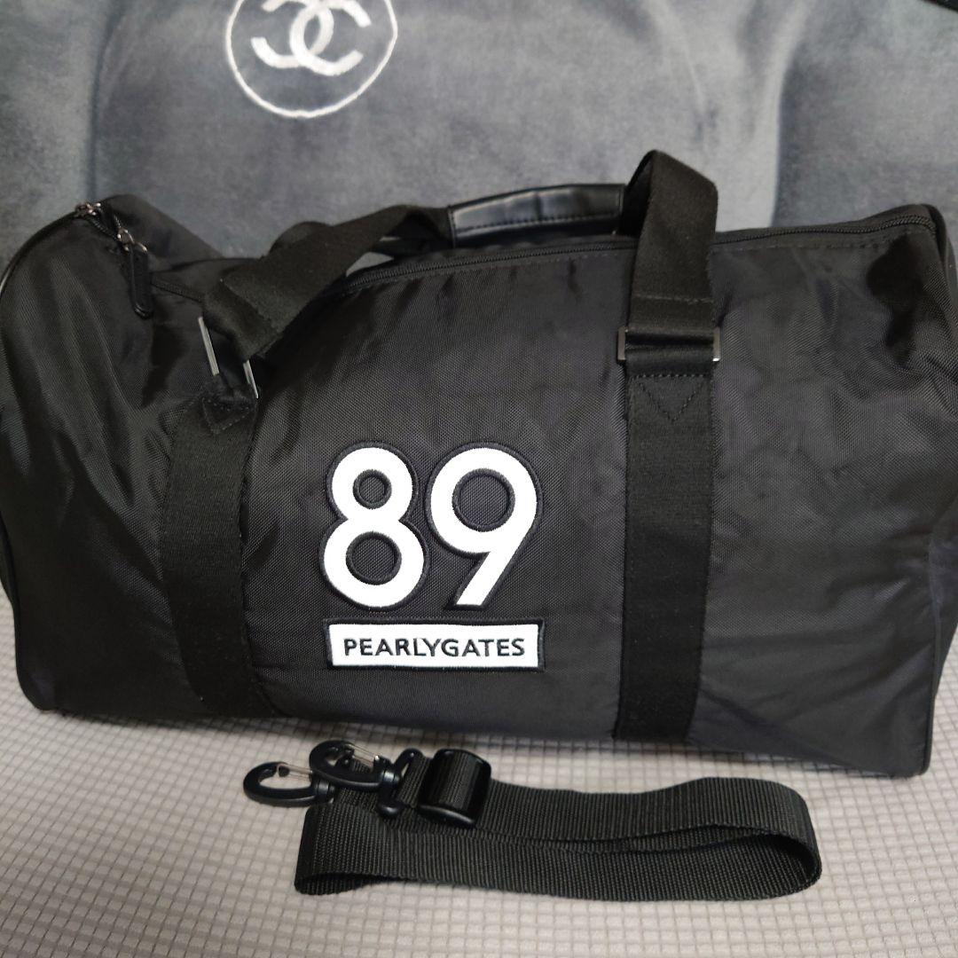 美品−PEARLYGATES 黒ダッフルバッグ ボストンバッグロッカーバッグ軽量