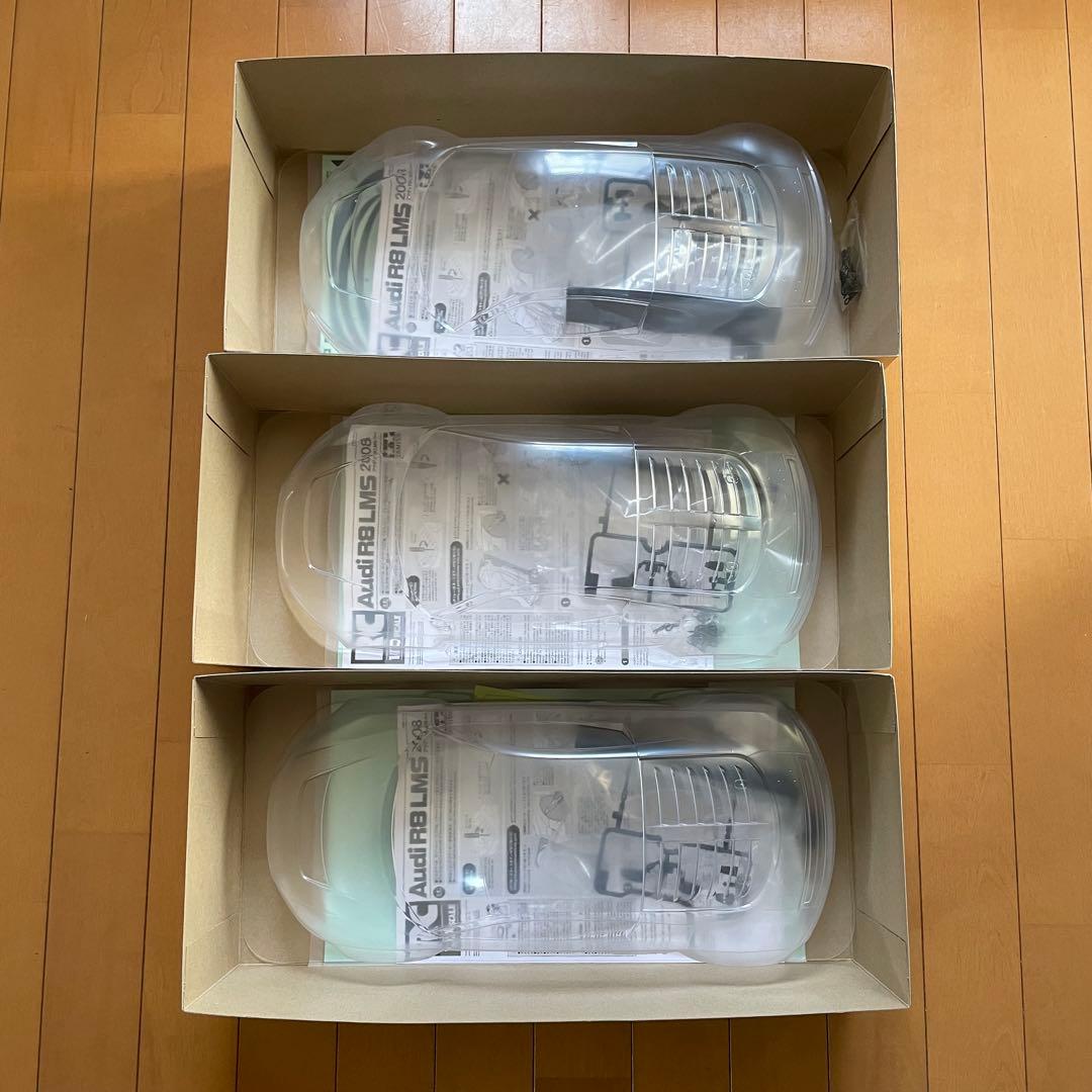 【お得な3枚】タミヤ　アウディR8 LMS 2008 スペアボディ　3枚セット