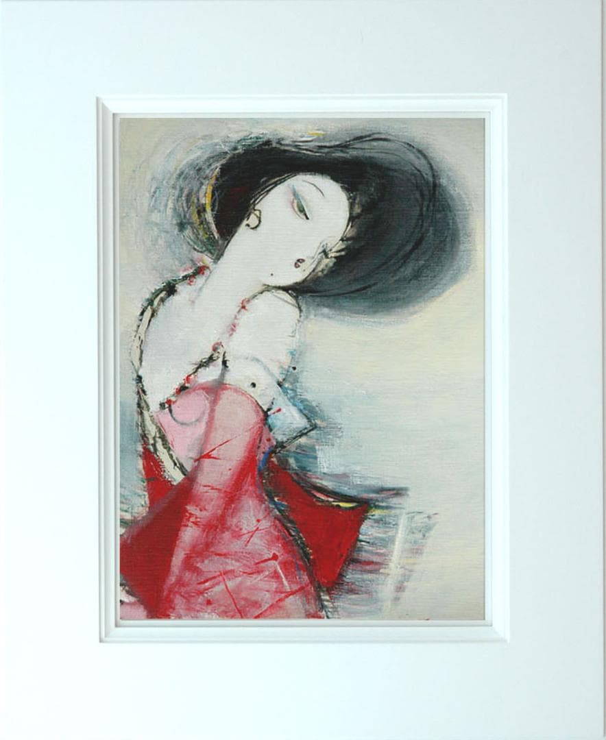 油絵 菅家令子 絵 絵画 インテリア F6-082711 人物 女性像