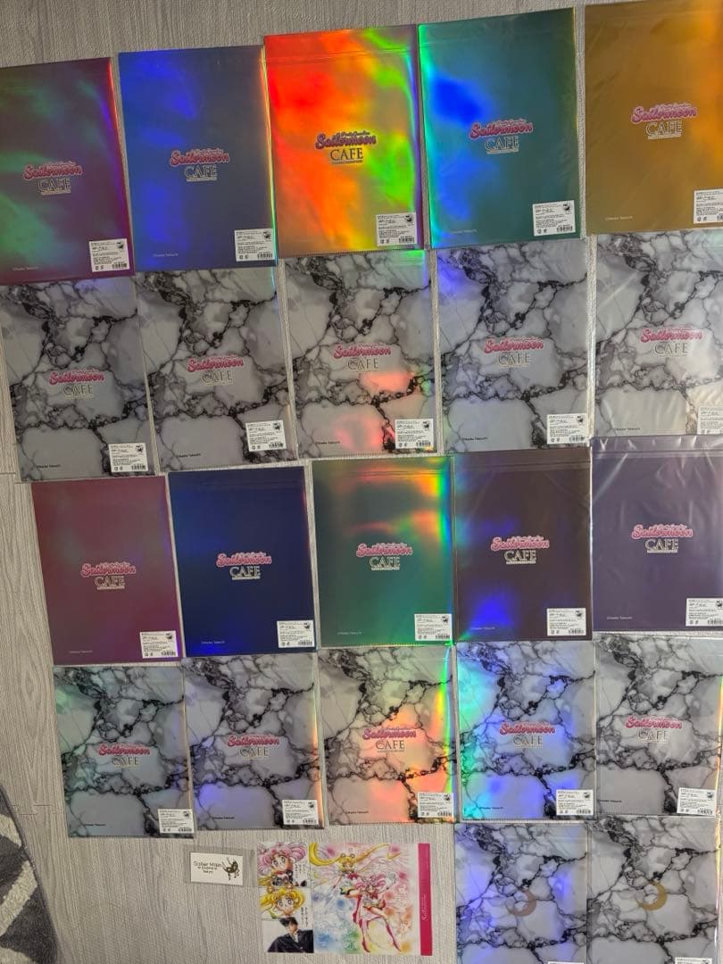 セーラームーンカフェ　オーロラクリアファイル　コンプリート22種類　入場者特典付