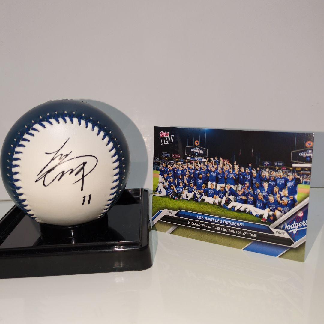 大谷翔平プリントサインカード、西地区優勝カード