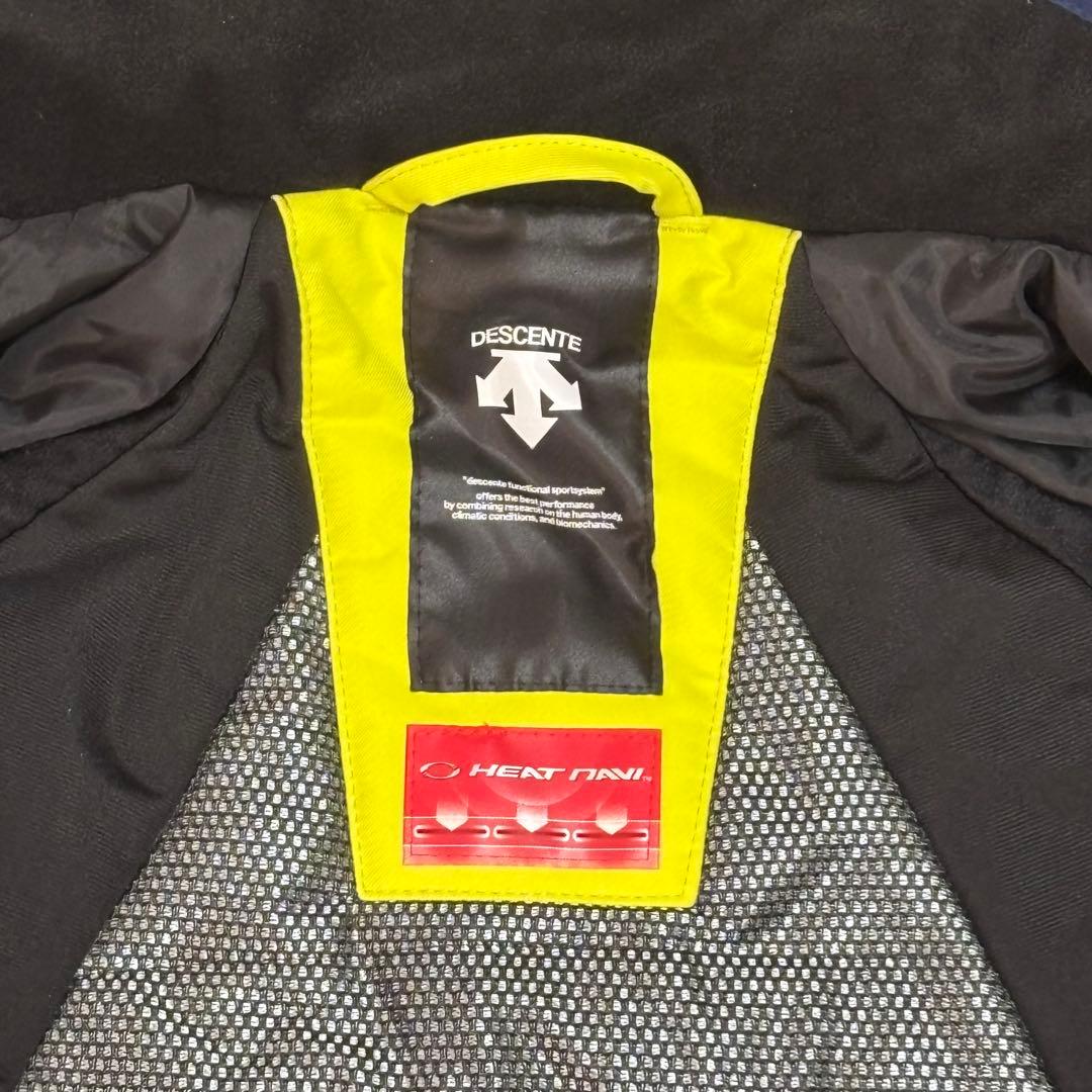 デサント　サイズO　スキー　スノーボード　ウェア　上下セット　ヒートナビ　黄色黒