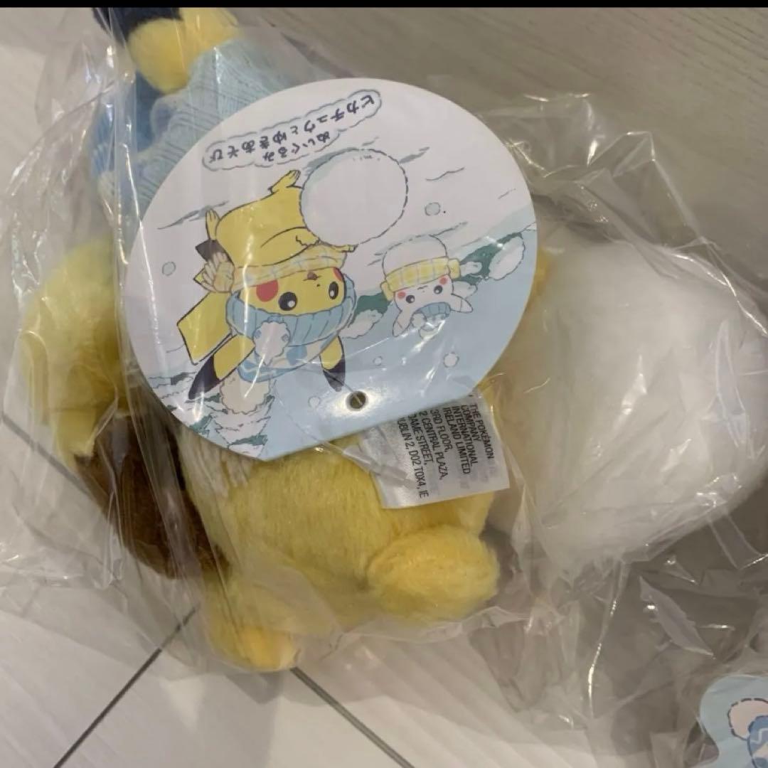 ポケモン　ピカチュウ ゆきだるま　ゆきあそび　ぬいぐるみ　ポケセン