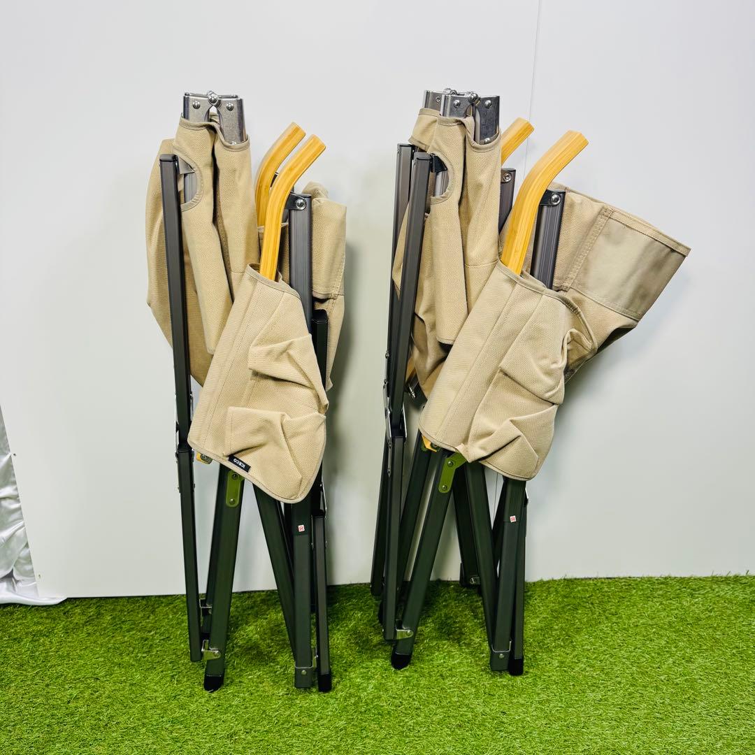 美品セット ICECO 折りたたみアウトドアチェア　クッションカバセット 2脚