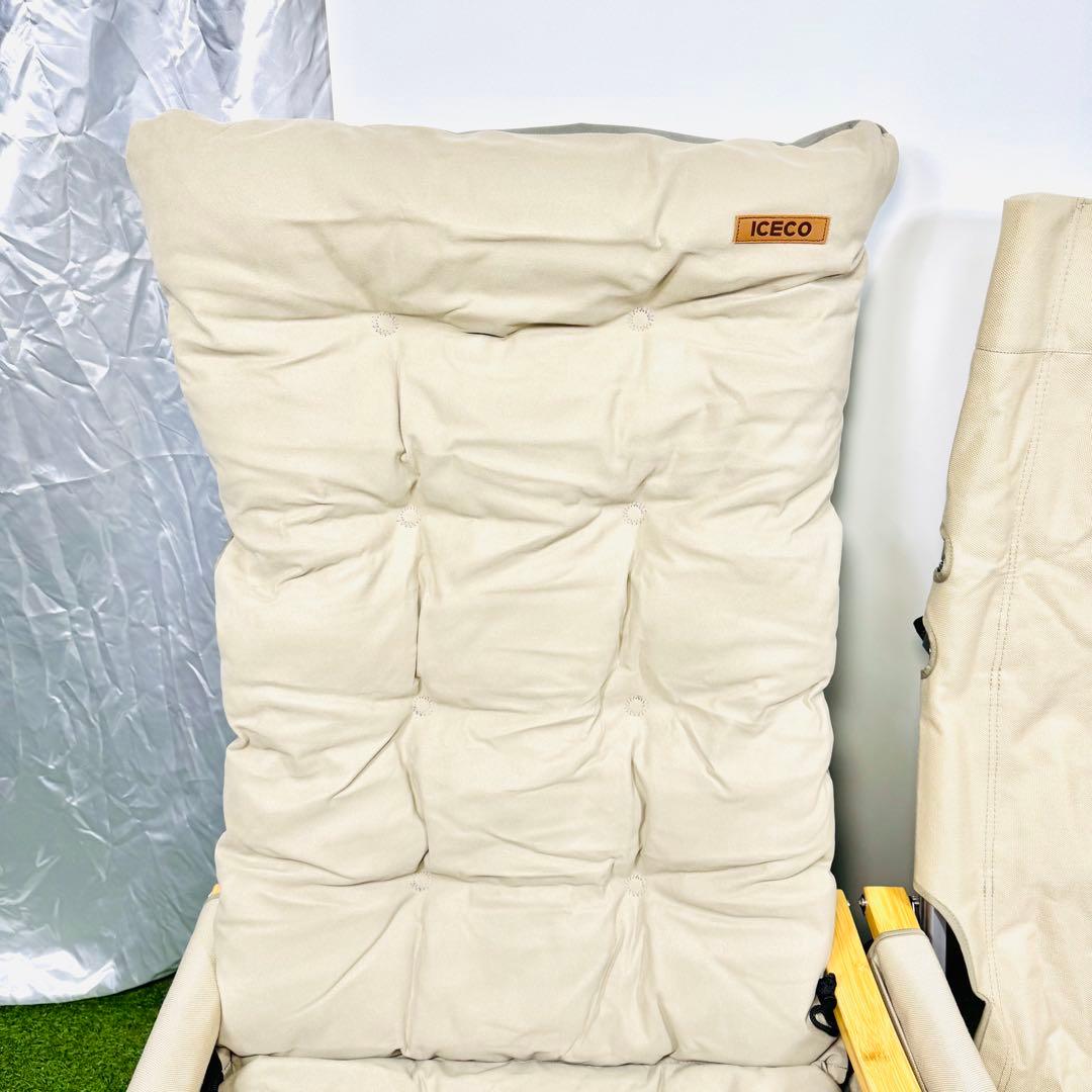 美品セット ICECO 折りたたみアウトドアチェア　クッションカバセット 2脚