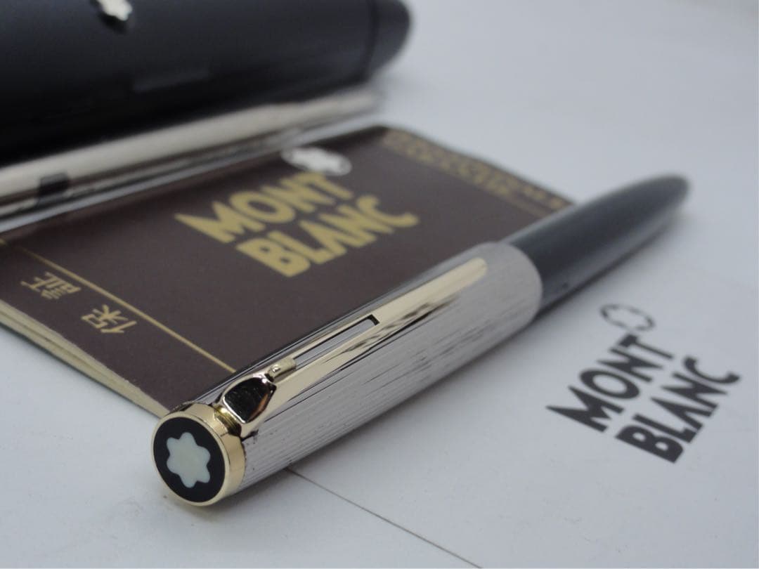 モンブランボールペン稀少美品！金運呼ぶ総プラチナ張り★ハンマートリガーNo286