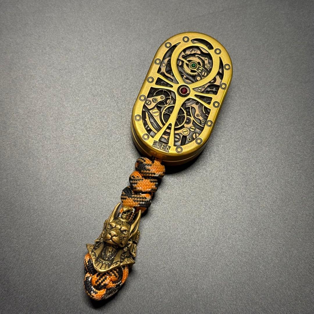 フィジェットトイ　Cu製　EDC 回転スライダー