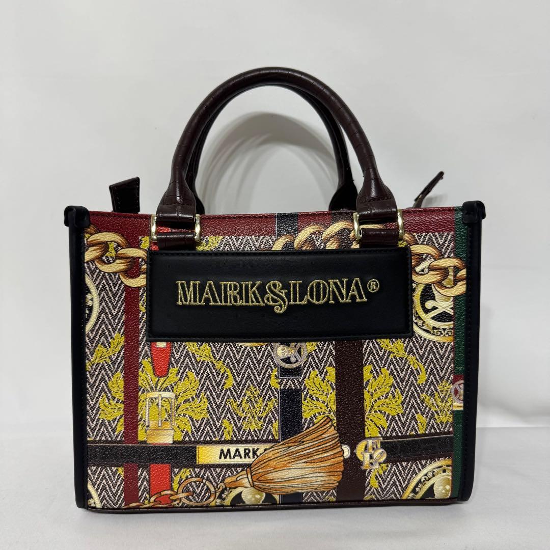 未使用に近い✨マーク&ロナ オリジナルベルトチェック カートバッグ