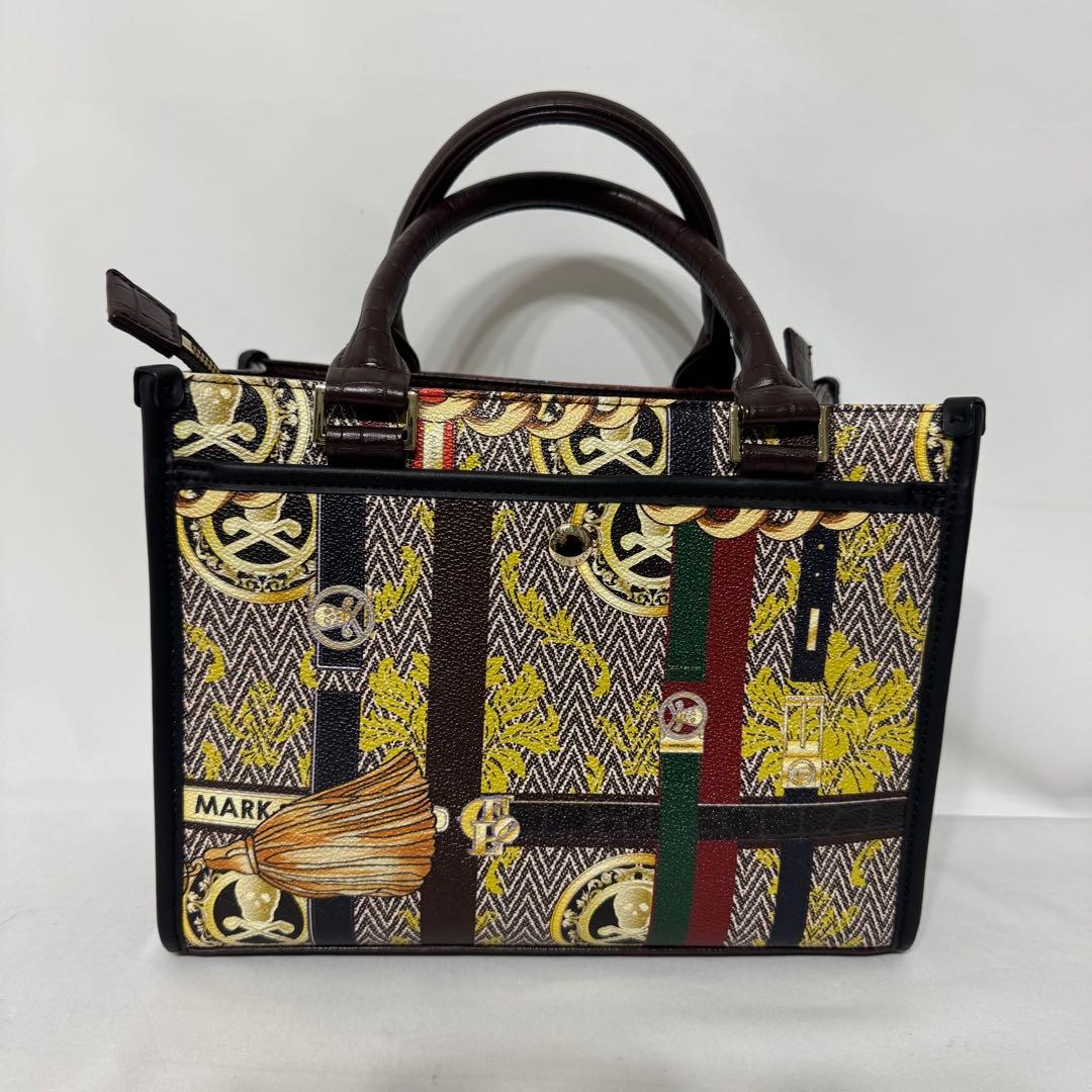 未使用に近い✨マーク&ロナ オリジナルベルトチェック カートバッグ