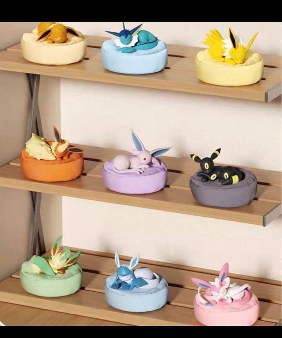 即発送可　新品　ポケモン公式 ブイズ すやすやフィギュア 9種コンプリートセット