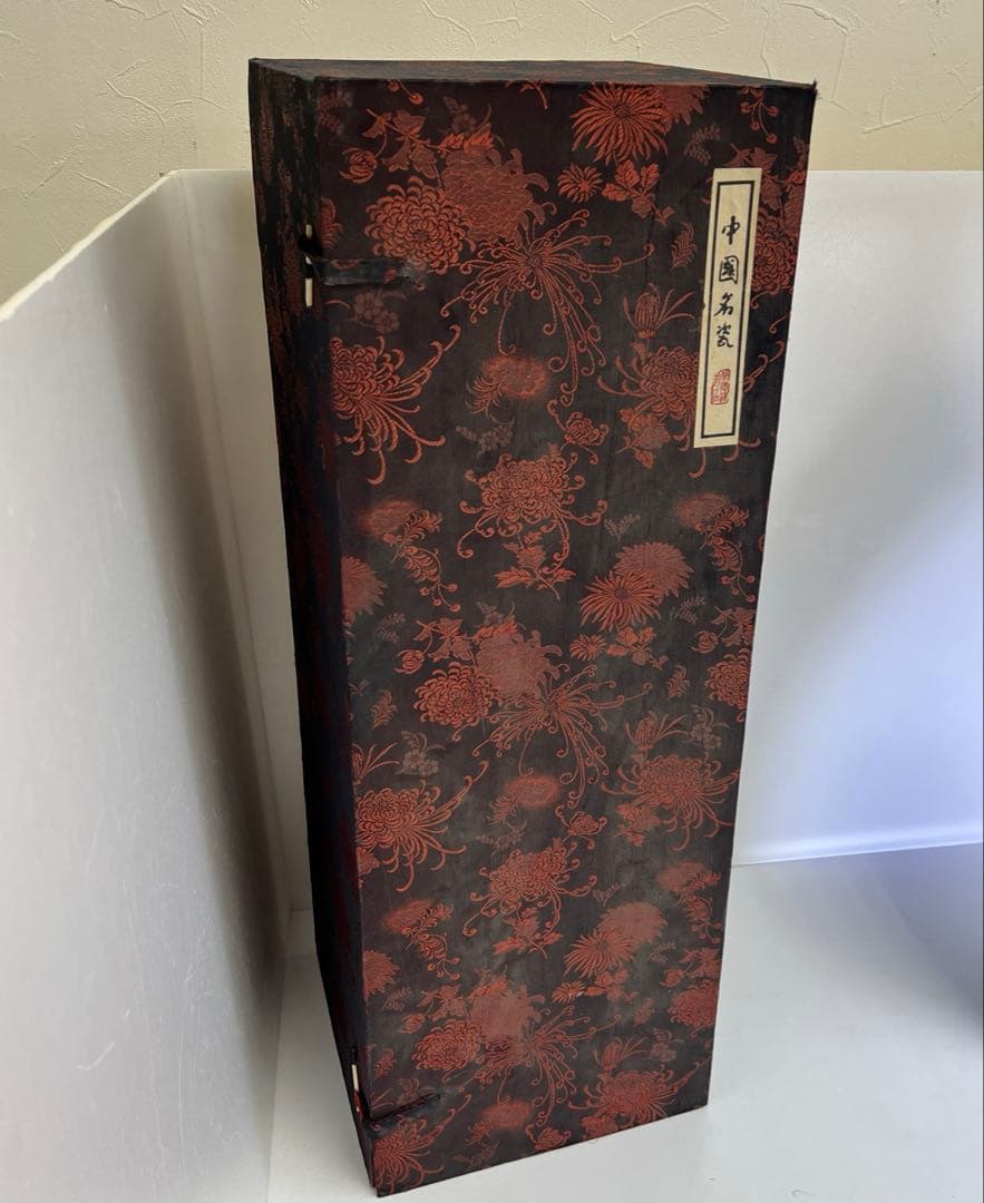 中国景徳鎮　薄胎　大花瓶　箱付　高さ約65㎝　東Y8-0128☆2Fタサオ