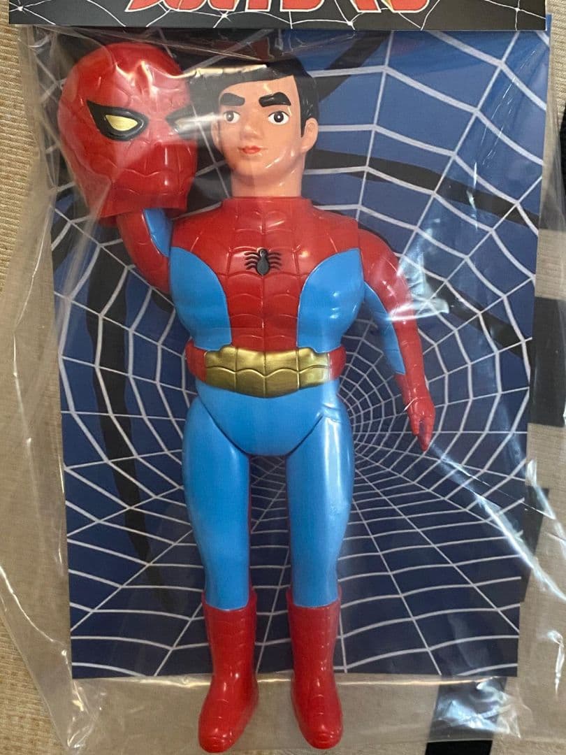 1978 スパイダーマン ソフビ　ポピー　SPIDERMAN 面取れ　25㎝