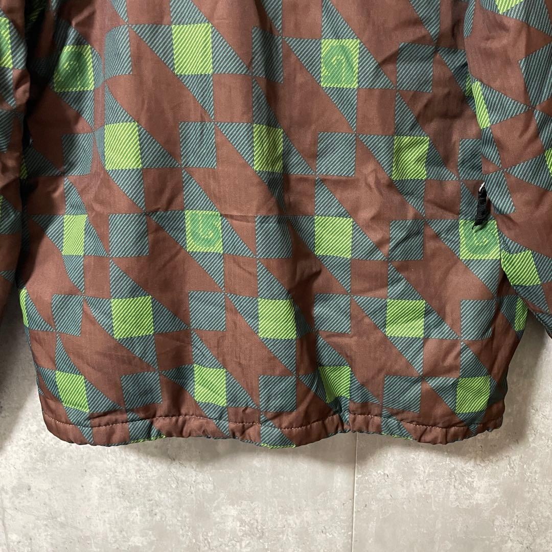 Burtonバートンスキーウェアスノーボードジャケットパーカーフードチェック総柄