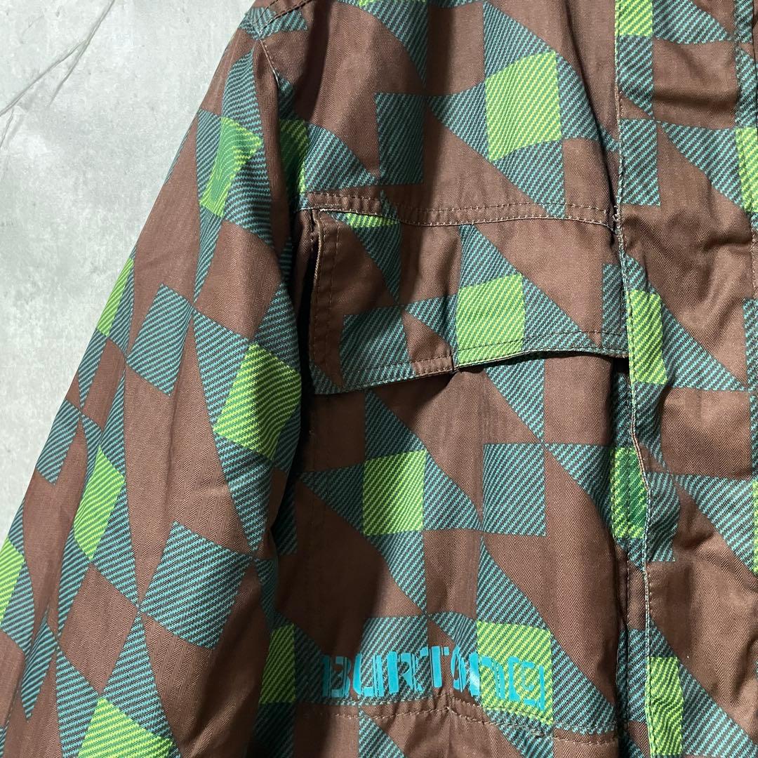 Burtonバートンスキーウェアスノーボードジャケットパーカーフードチェック総柄