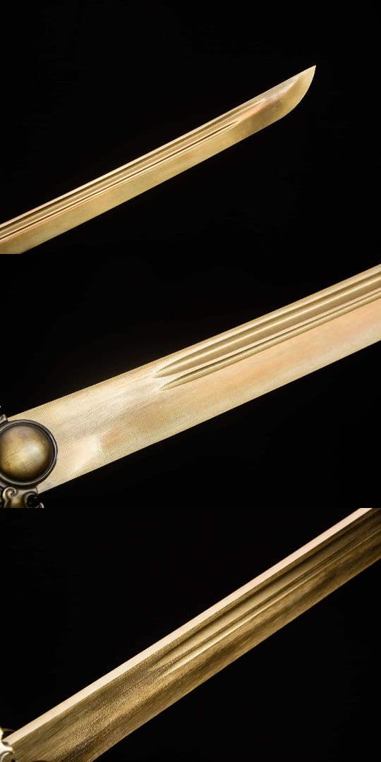 サンゴールド刺繍春刀-高性能マンガン鋼 古兵器 武具　刀装具　日本刀　模造刀