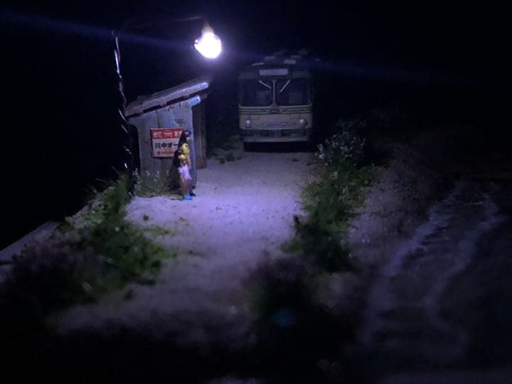 海が見えるバス停　ジオラマ