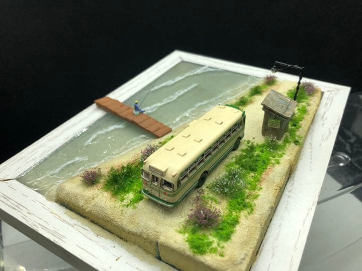 海が見えるバス停　ジオラマ