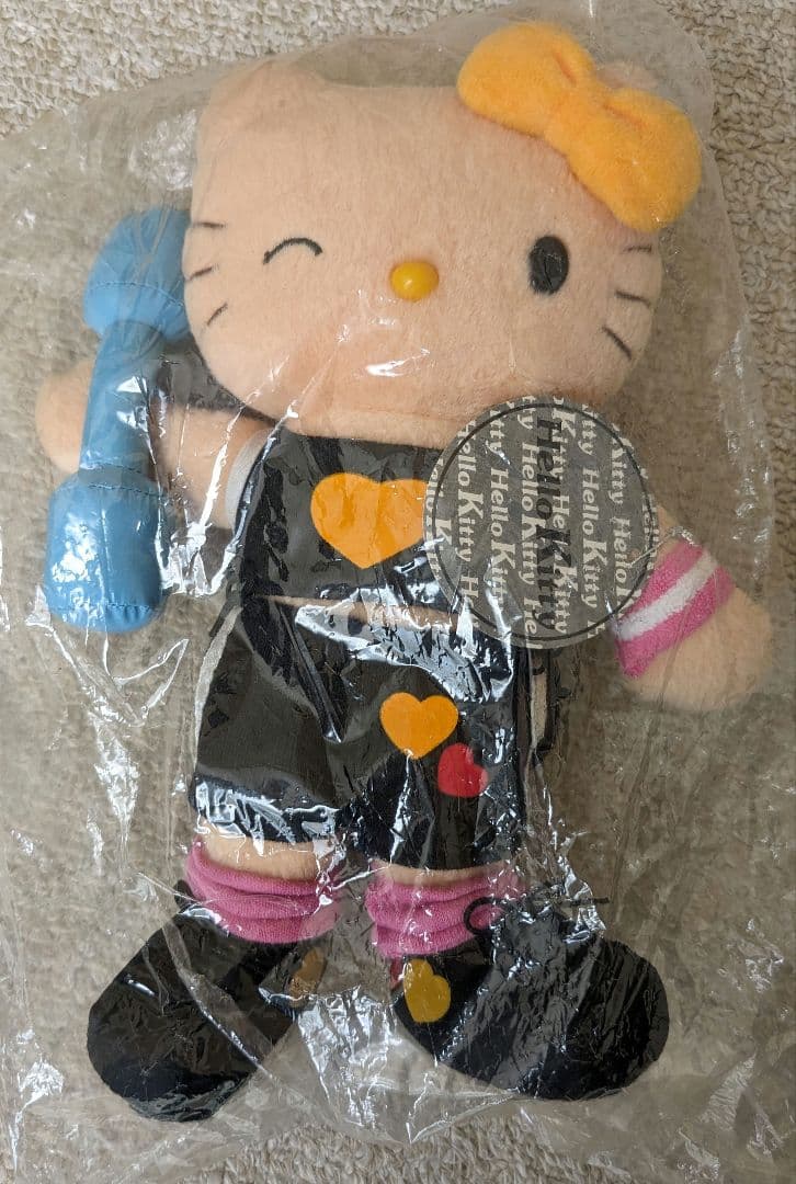 ハローキティ ぬいぐるみ エアロビ 日焼け サンリオ マスコット kitty