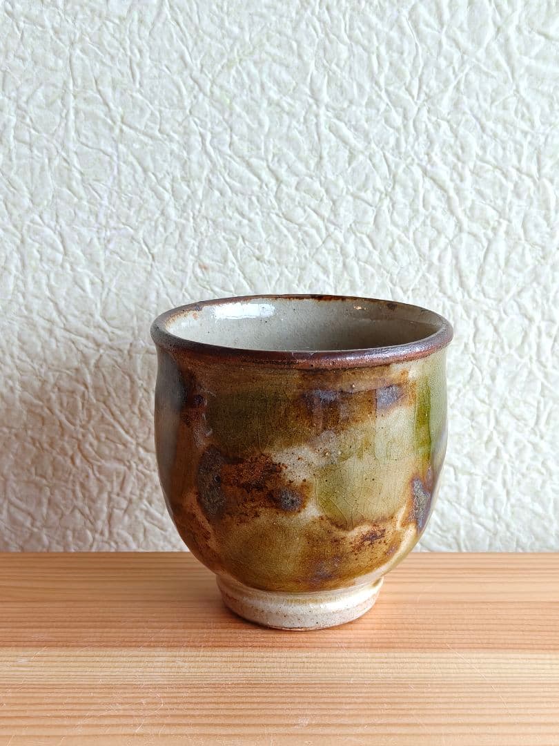 金城次郎　壺屋時代　点打　湯呑　民芸　やちむん