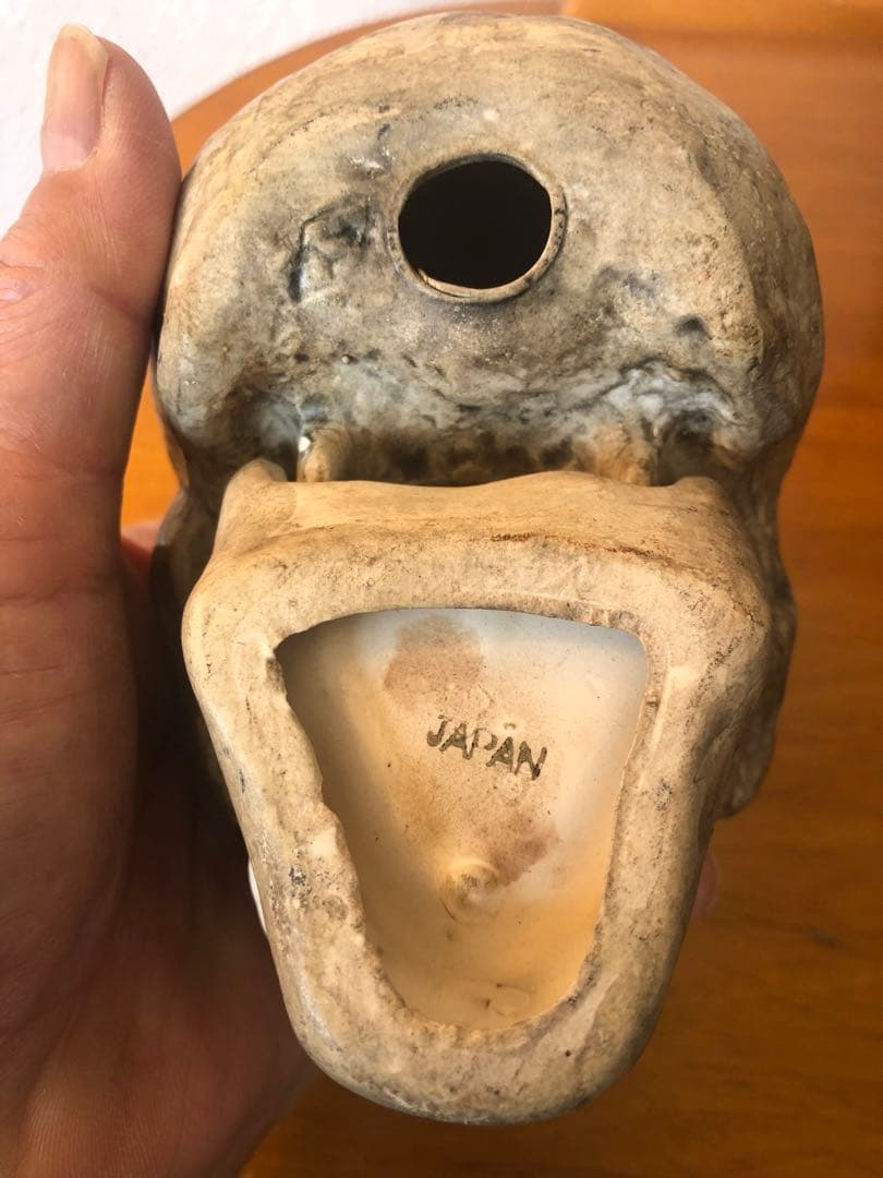 ビンテージ　スカル　髑髏　骸骨　骨董　ミッドセンチュリー　灰皿　アンティーク