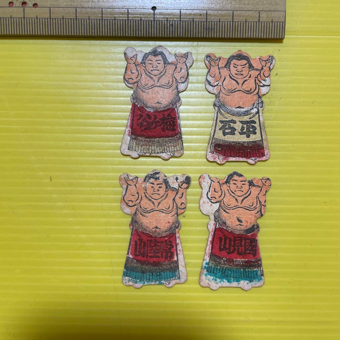 相撲　人型メンコ　４枚　小さいサイズ