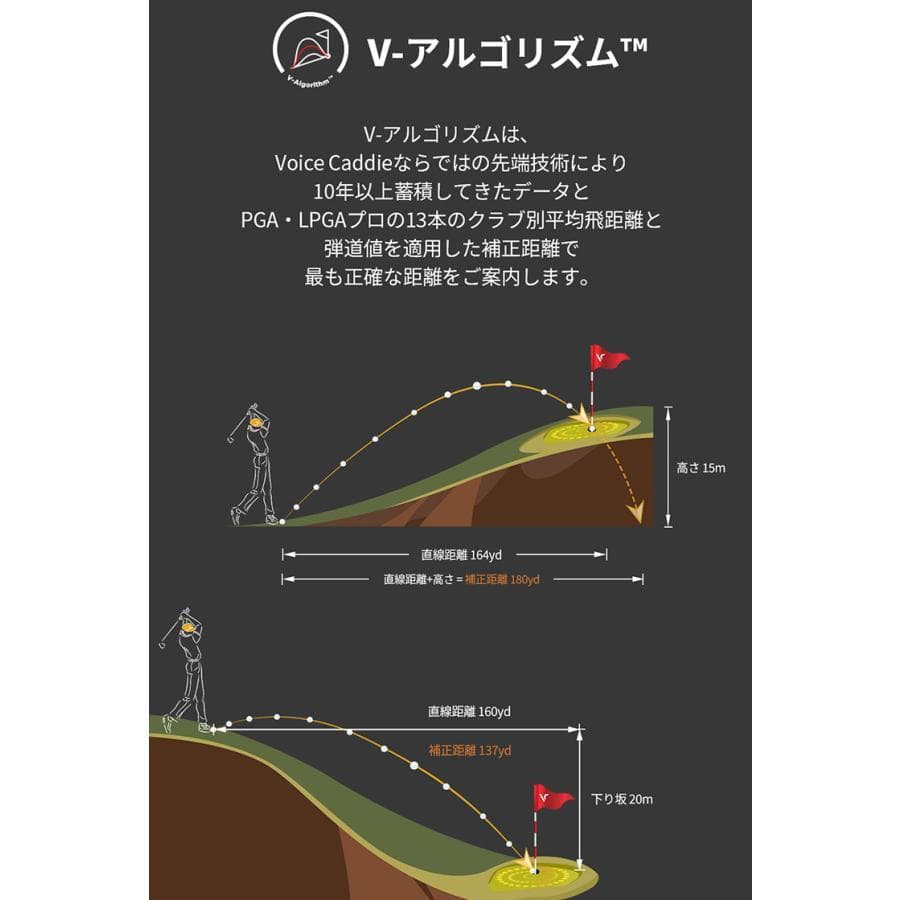 グレー ≪ ボイスキャディ T9 ≫ゴルフ 腕時計型 GPS 距離測定器