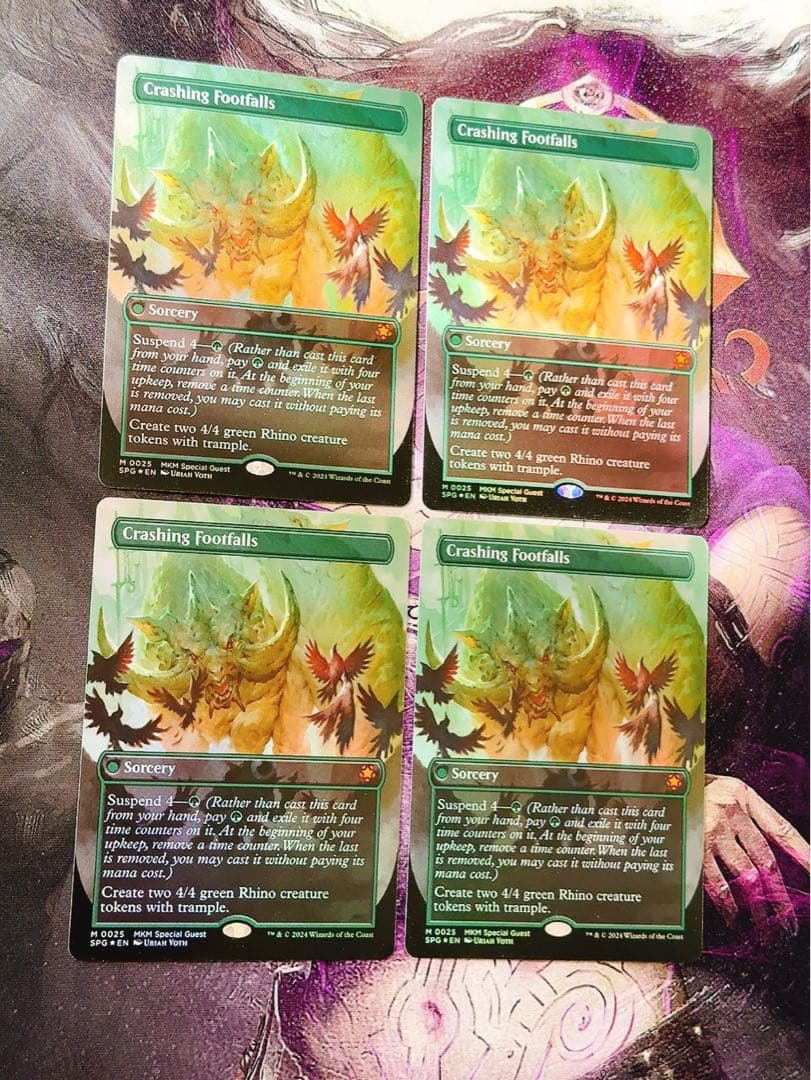 【スペシャルゲストfoil】衝撃の足音　英語　4枚セット