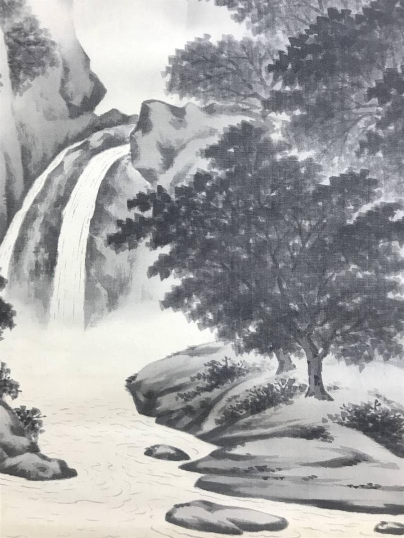 【真作】丹浪/仙峰雲渓図/山水図/掛軸/名家伝来/AD-773